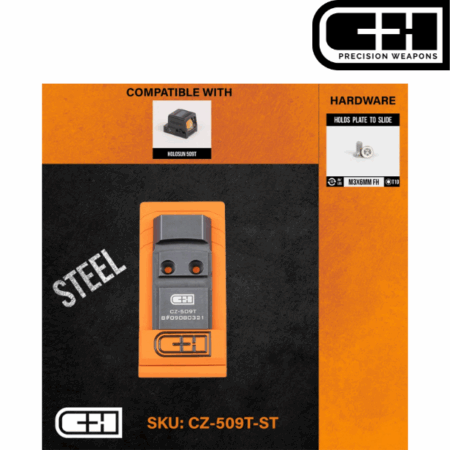 C&H - Optic Adapter Plate - CZ P-10 V4 MIL/LEO to Holosun 509T [STEEL]