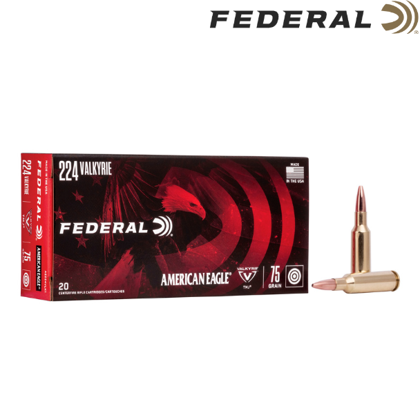 federal american eagle 224 valkyrie 75gr tmj box 20 rounds