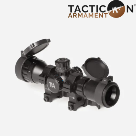 TACTICON - Falcon V3 3-9x32 Rifle Scope w/ Illumination [Black, Red, Green, Blue) Mil-Dot Reticle