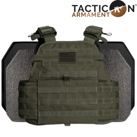 TACTICON - AR600 Level III+ Bundle | 2 Plates + Carrier + Trauma Pads
