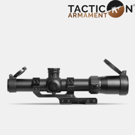TACTICON - Apex Falcon 1-6x24 LPVO FFP Scope w/ Illumination [Black, Red) Mil Reticle
