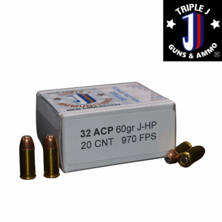 TRIPLE J - 32 ACP 60 gr Jacketed Hollow Point [20 count]