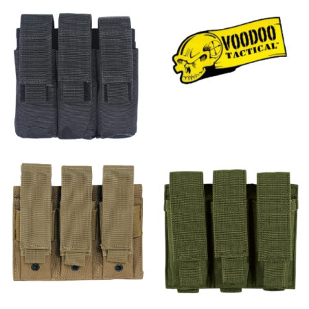 VOODOO TACTICAL - Pistol Mag Pouch w/ Velcro System [triple]