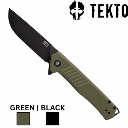 Tekto F1 Alpha Green with Black Accents Automatic Folding Knife