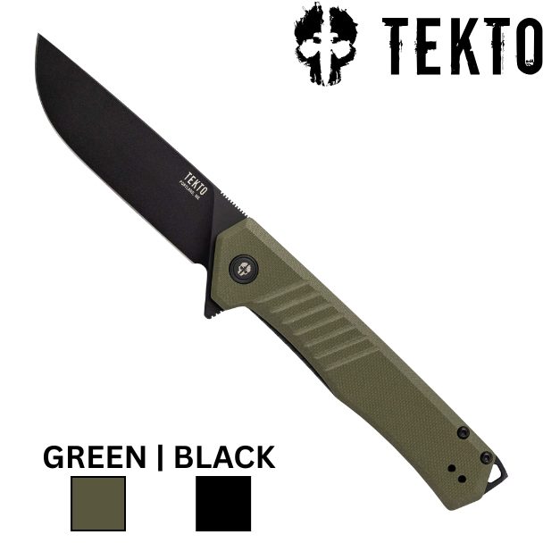 Tekto F1 Alpha Green with Black Accents Automatic Folding Knife