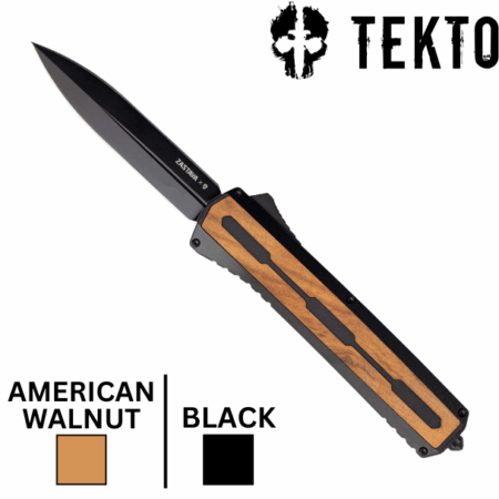 TEKTO A7 Zastava Automatic OTF Dagger American Walnut