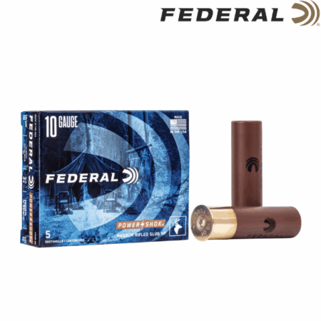 Federal PowerShok 10Ga 3.5 1.75oz Rifled Slug Hollow Point 5 Round Box F103FRS