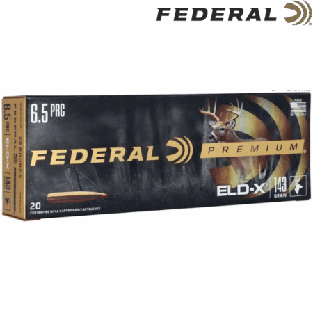 Federal 6.5 PRC 143 Grain ELD-X rifle ammunition 20 rounds