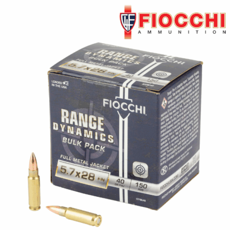 Fiocchi Range Dynamics 5.7x28mm 40 Grain FMJ 150 round box