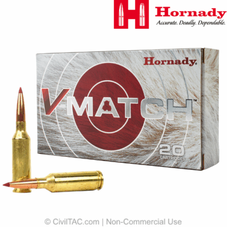 Hornady V-Match 22 ARC 62 Grain ELD-VT 20 Round Box 81542