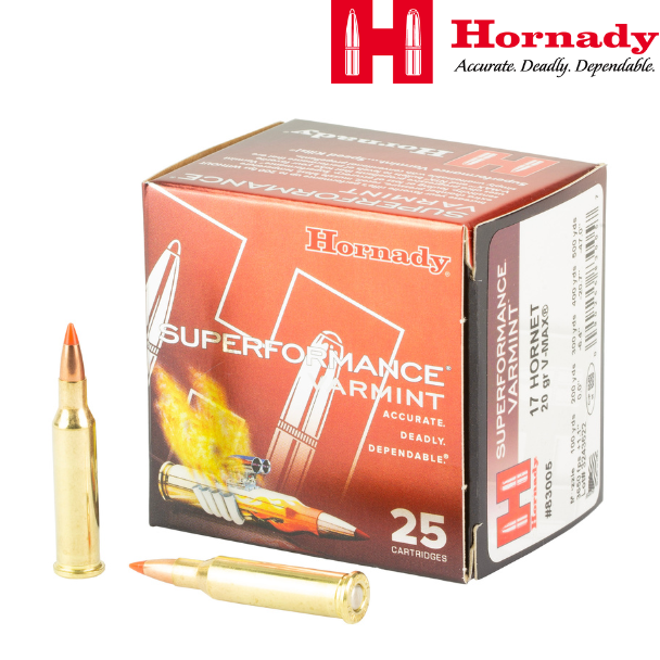 Hornady Superformance 17 Hornet 20 Grain V-Max 25 Round Box 83005