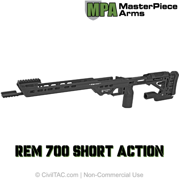 MasterPiece Arms MPA Competition Chassis Rem 700 SA Black COMPCHASSISREMSA-BLK-RH-21
