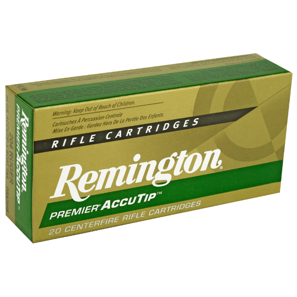 Remington Premier AccuTip 204 Ruger 40 Grain AccuTip Boat Tail 20 Round Box (29220) — Precision Varmint Ammo - Image 2