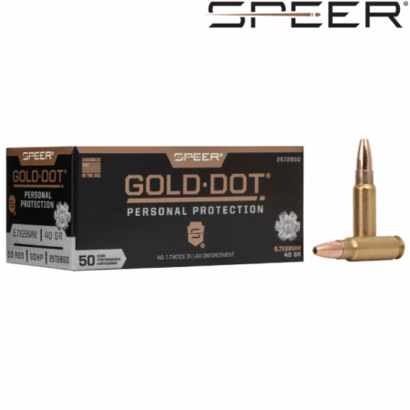 Speer Gold Dot 5.7x28mm 40 Grain Gold Dot Hollow Point 50 round box