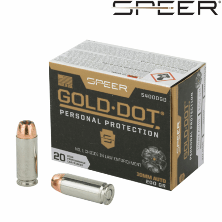 Speer Gold Dot 10MM 200 Grain Hollow Point 20 Round Box 54000GD