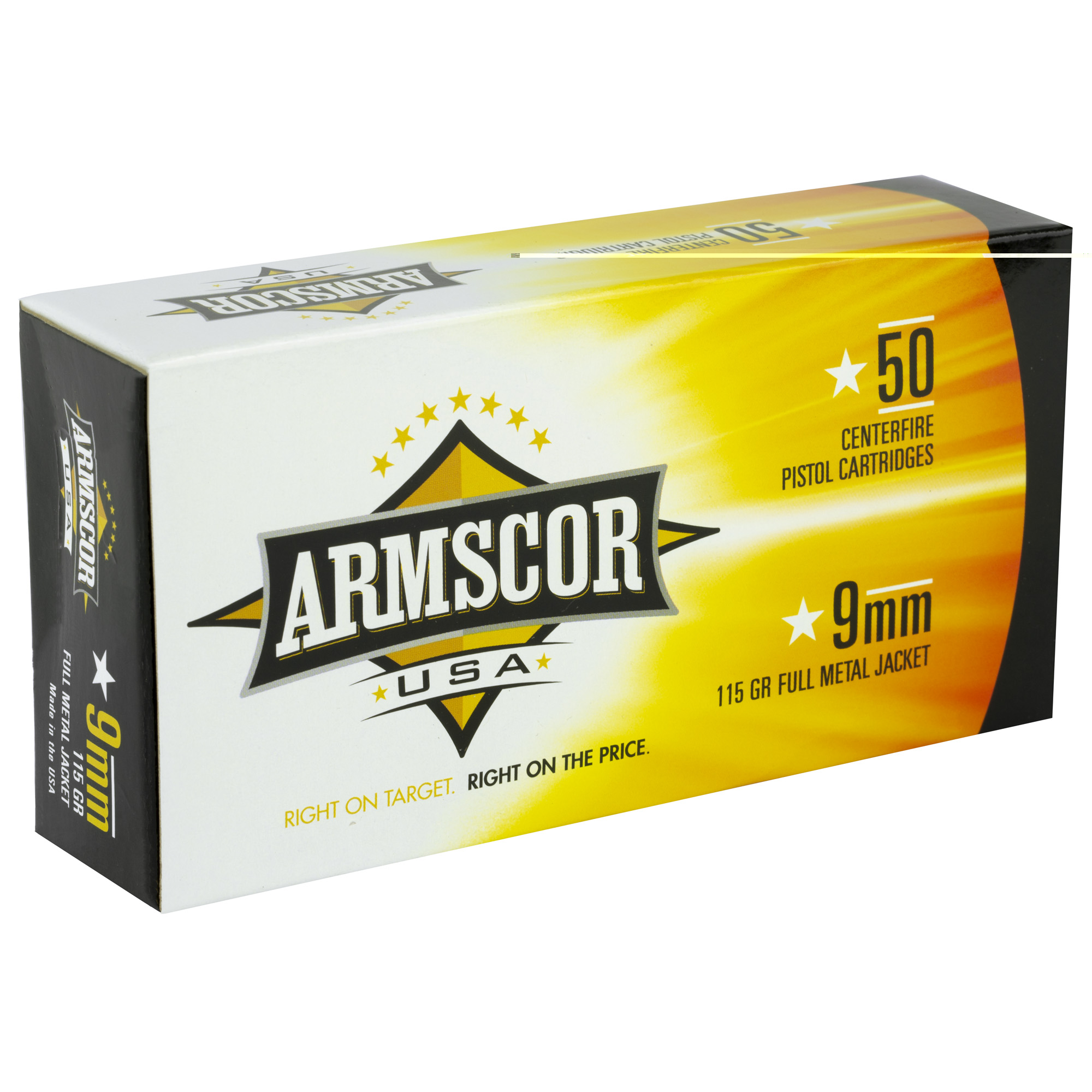 Armscor 9mm 115gr FMJ - Image 2