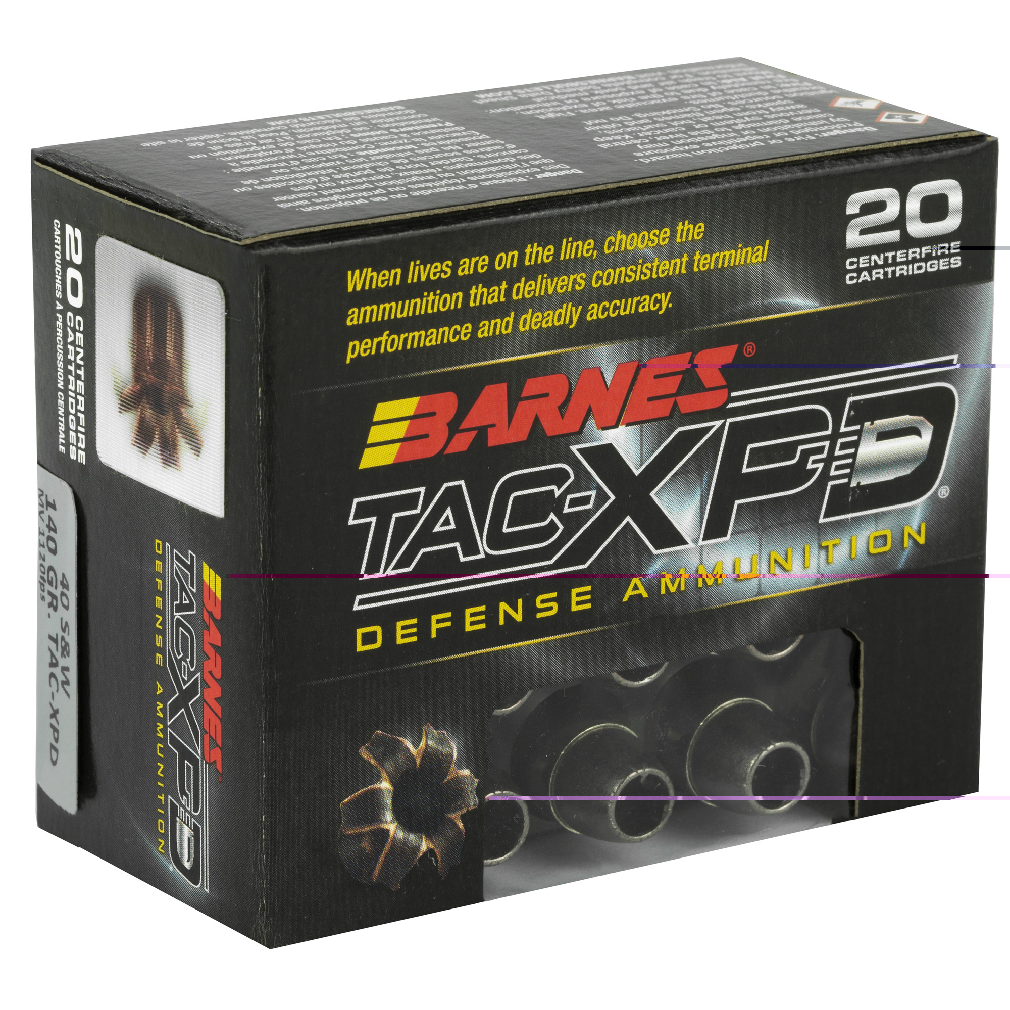 Barnes Tac-xpd 40 S&W 140gr Hp - Image 3