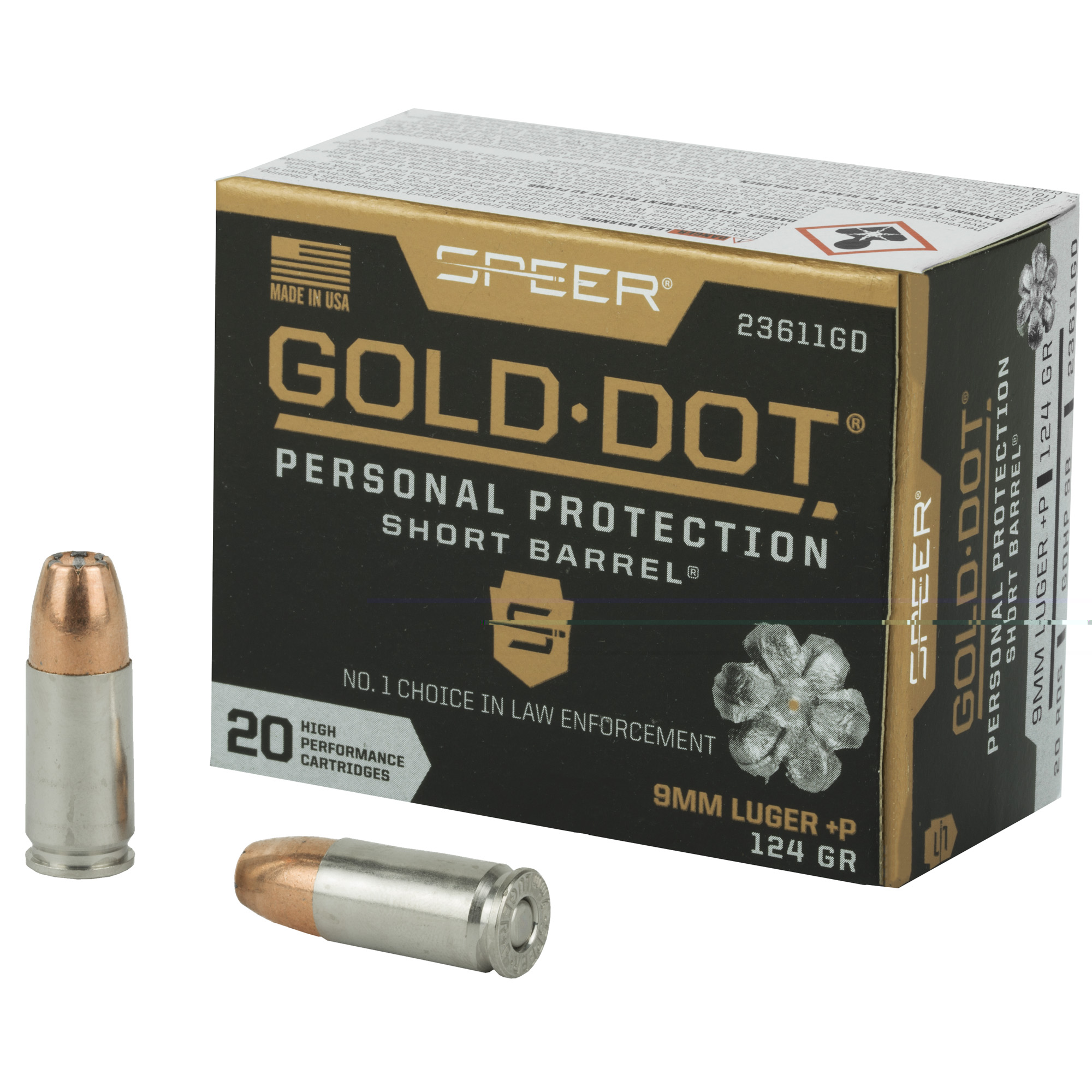 Spr Gold Dot 9mm+p 124g Hp Sb