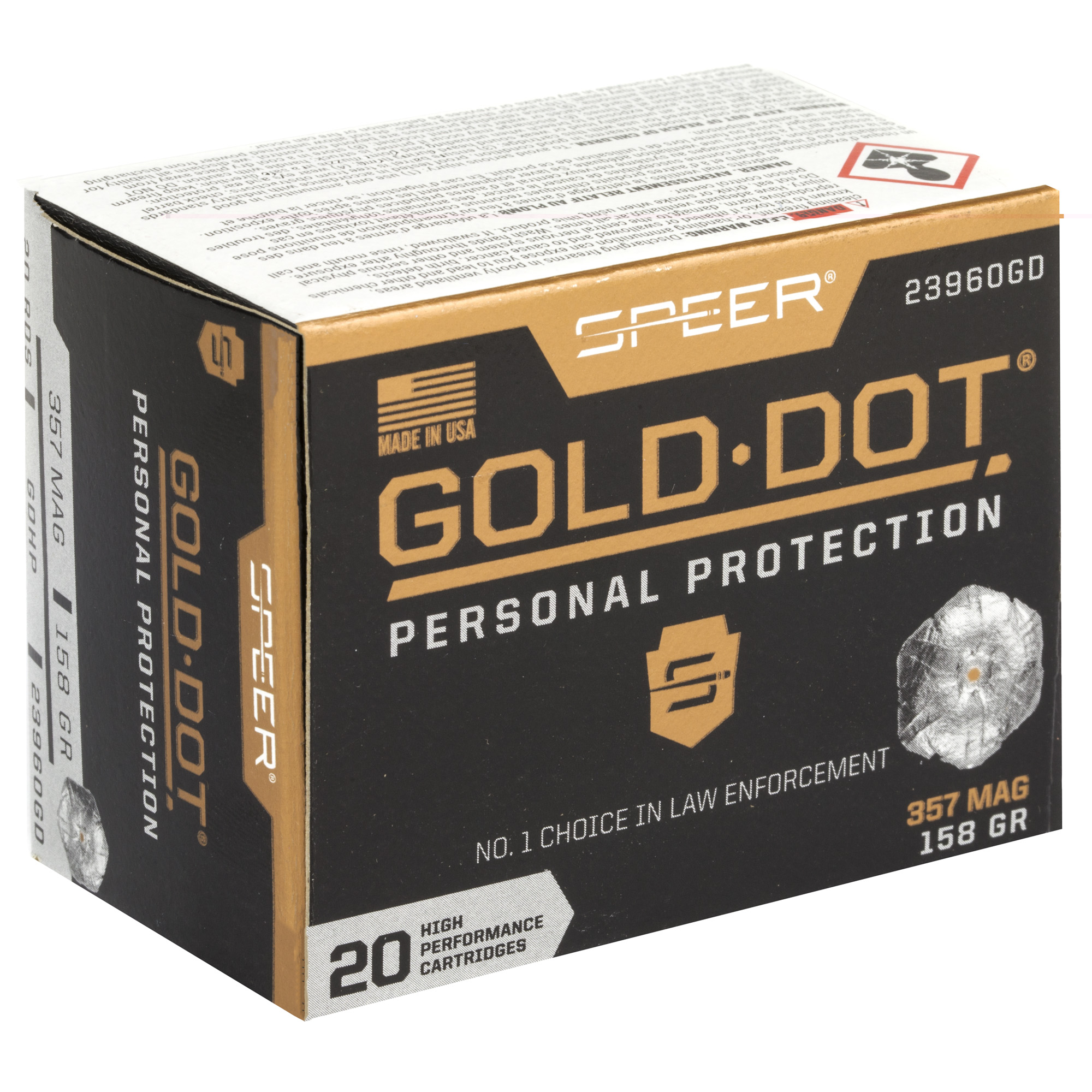 Spr Gold Dot 357 MAG 158gr Hp - Image 4