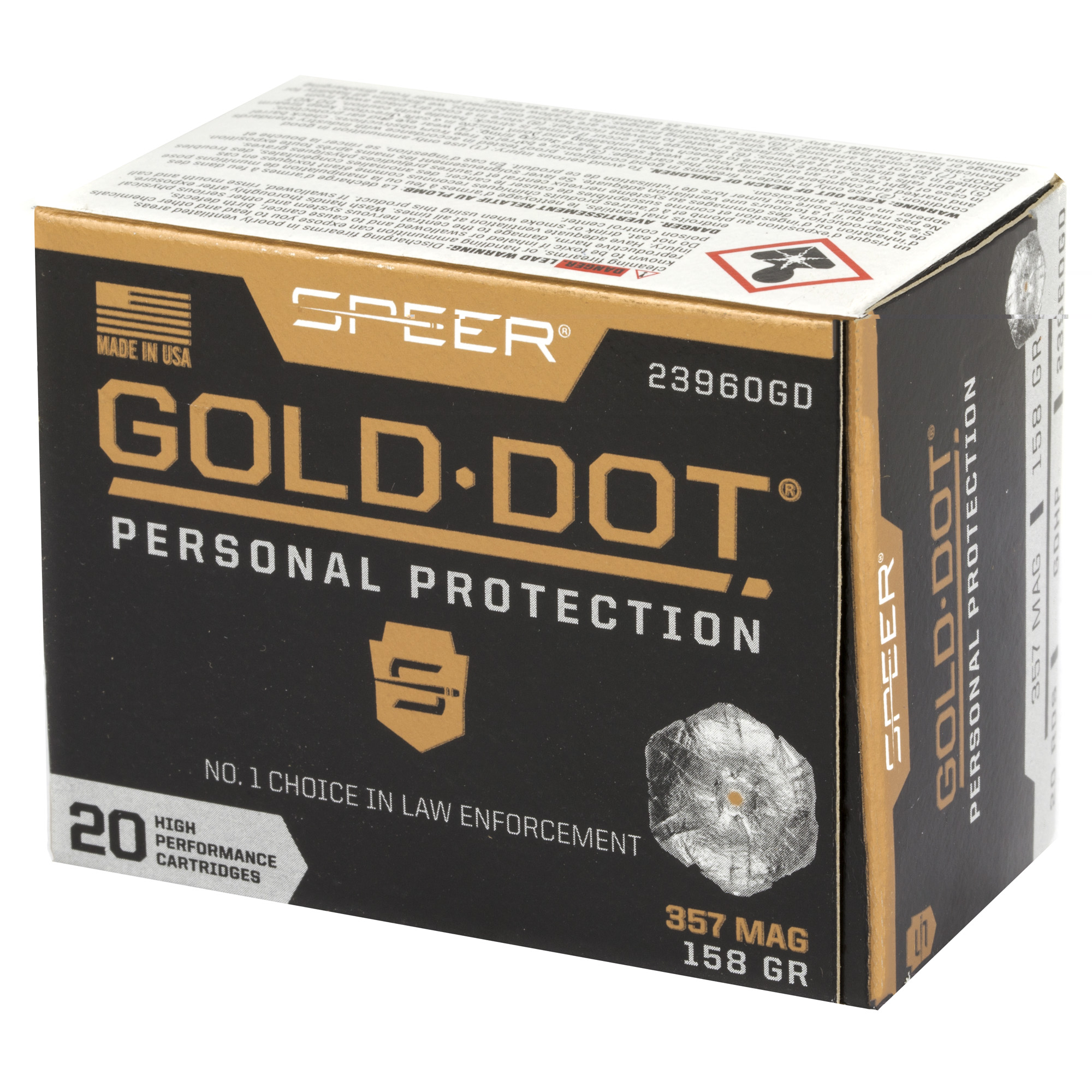 Spr Gold Dot 357 MAG 158gr Hp - Image 3