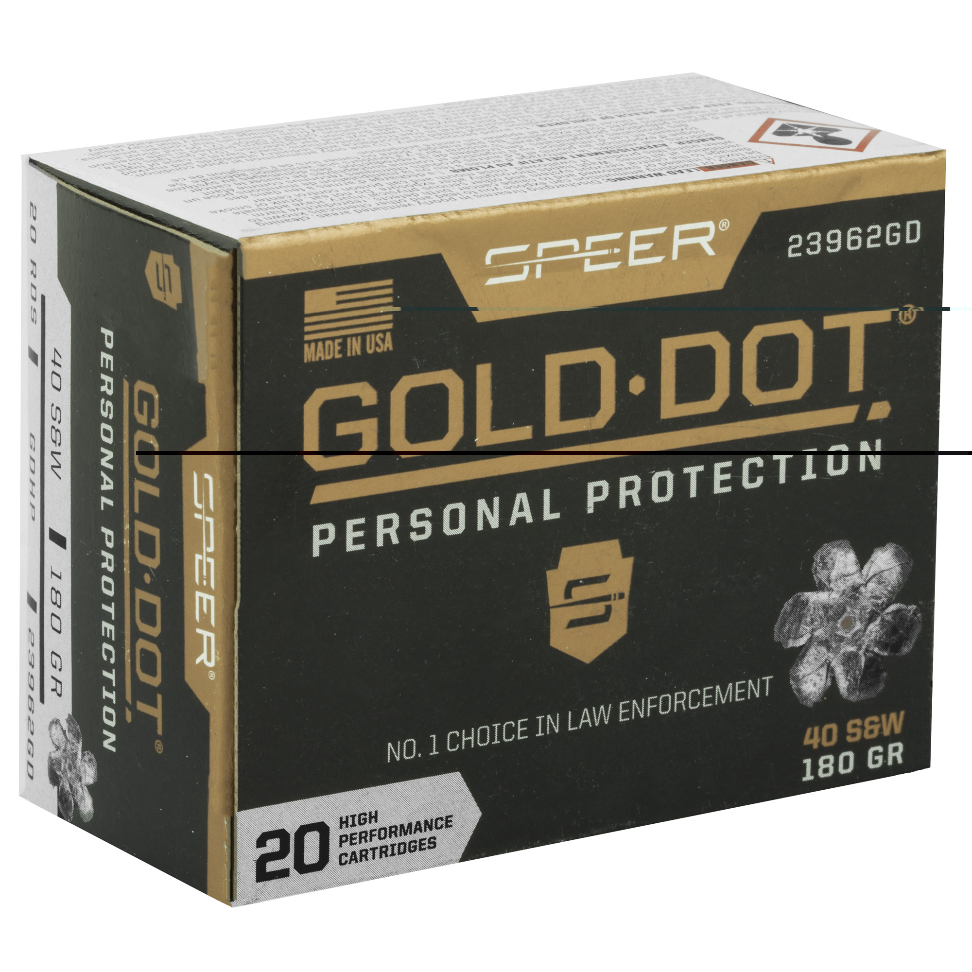 Spr Gold Dot 40 S&W 180gr Hp - Image 2