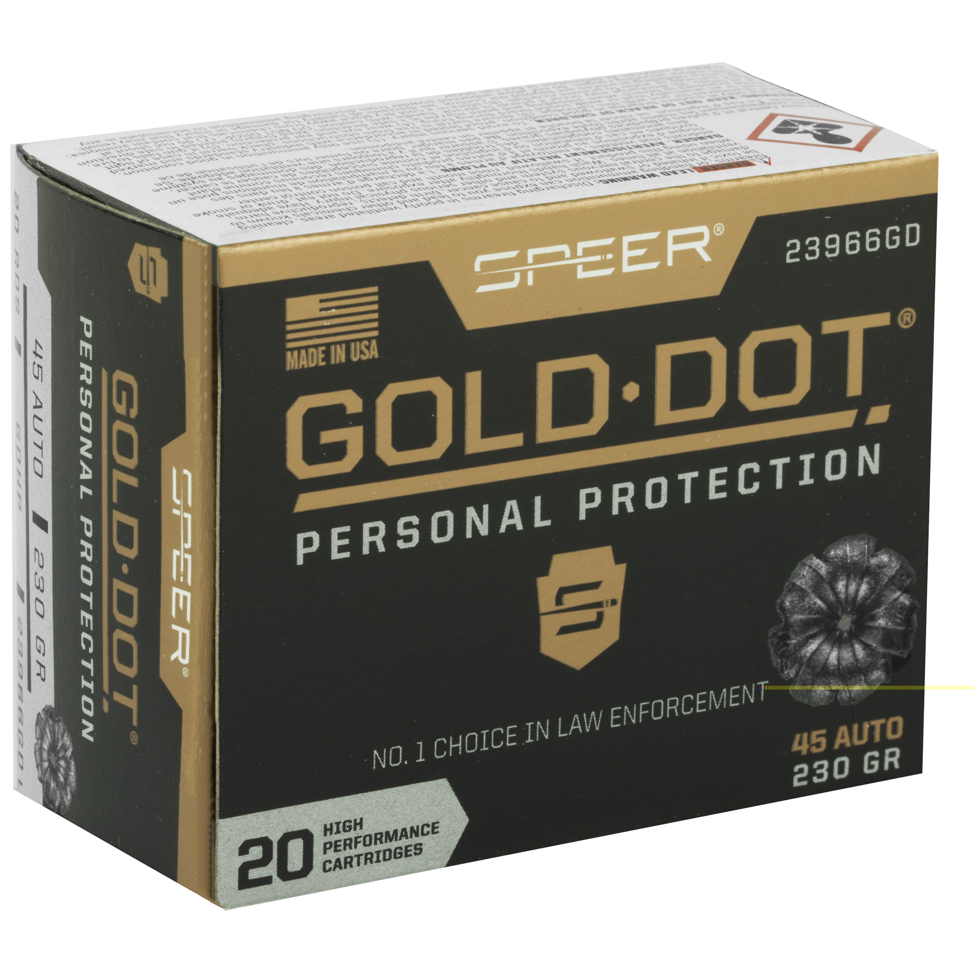 Spr Gold Dot 45 ACP 230gr Hp - Image 4