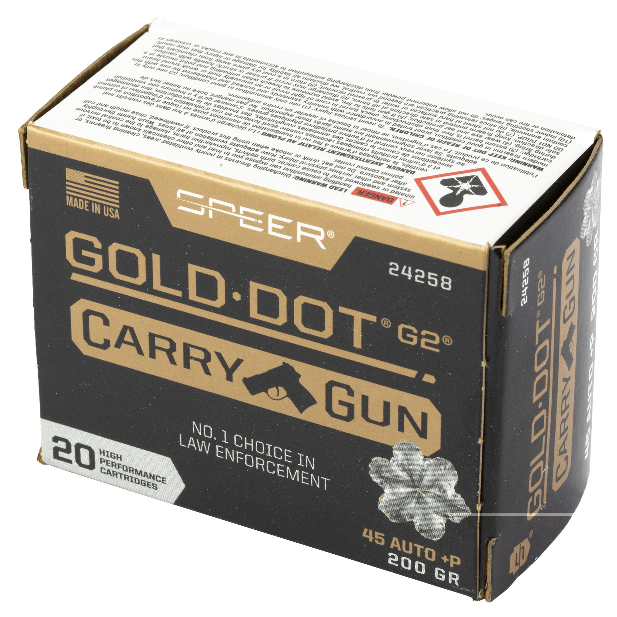 Spr Gld Dt Carry Gun 45auto +p 200gr - Image 2
