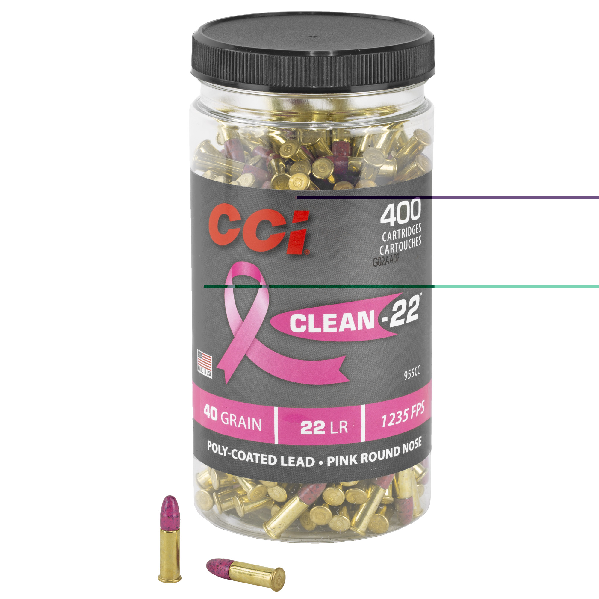 CCi Cln-22 Pink Hv 22 LR 40gr Btl 400