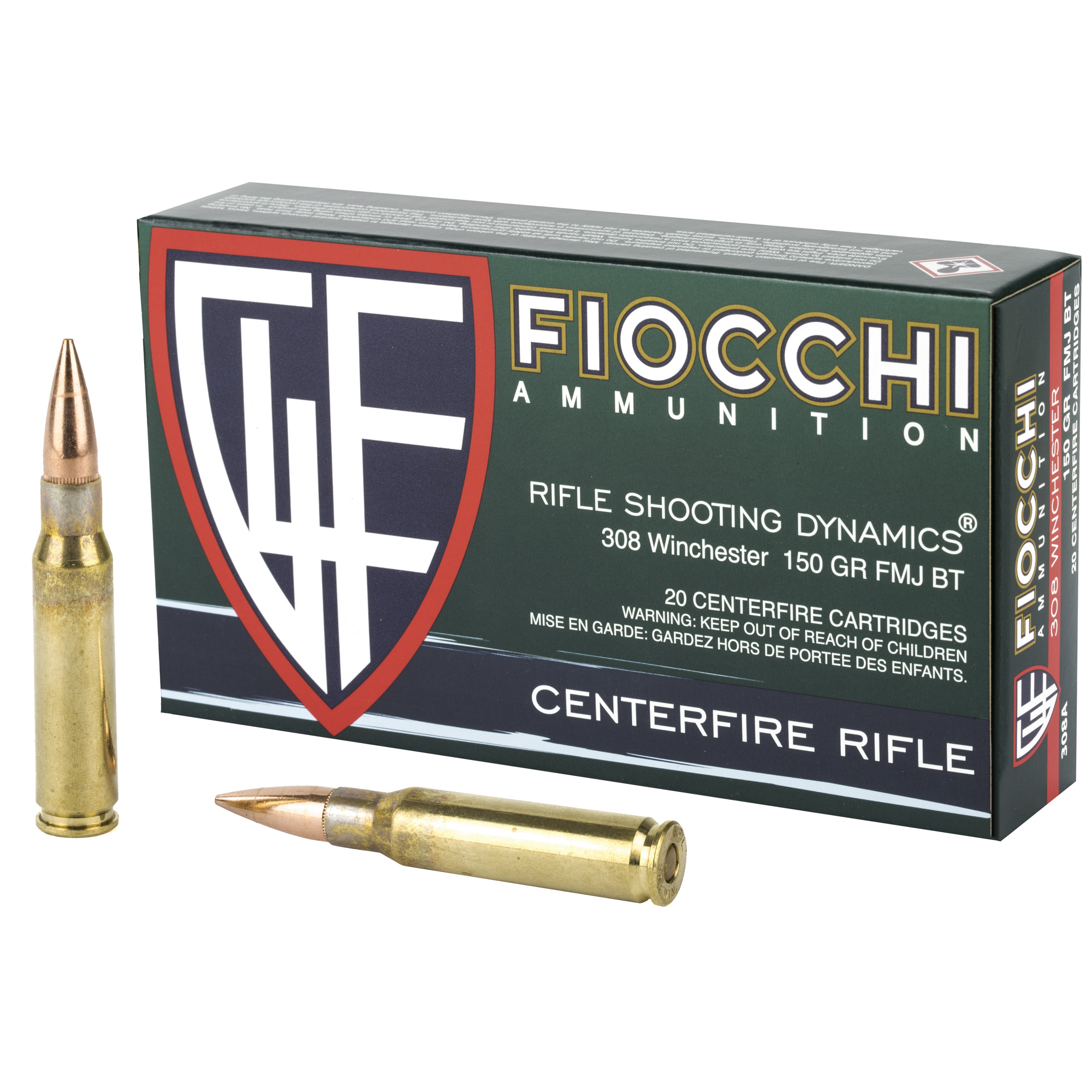 Fiocchi 308 Winchester 150gr FMJ BT