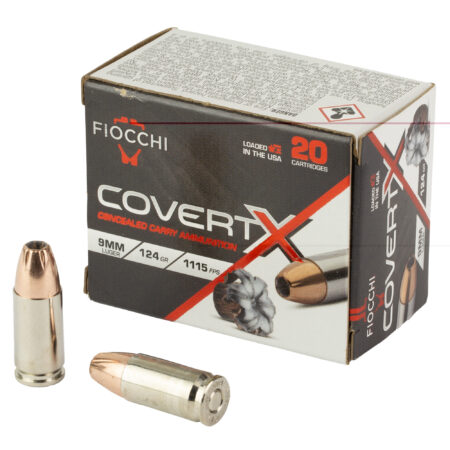 Fiocchi Covertx 9mm 124gr JHP