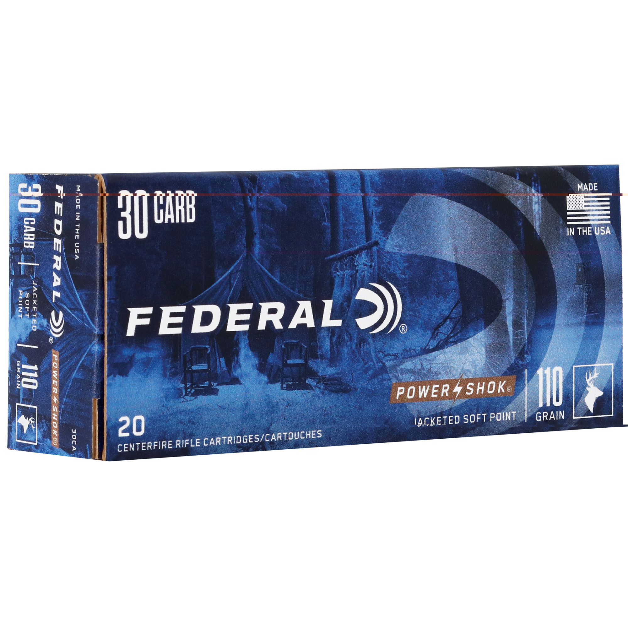 Federal Pwrshk 30 Carbine 110gr Sprn