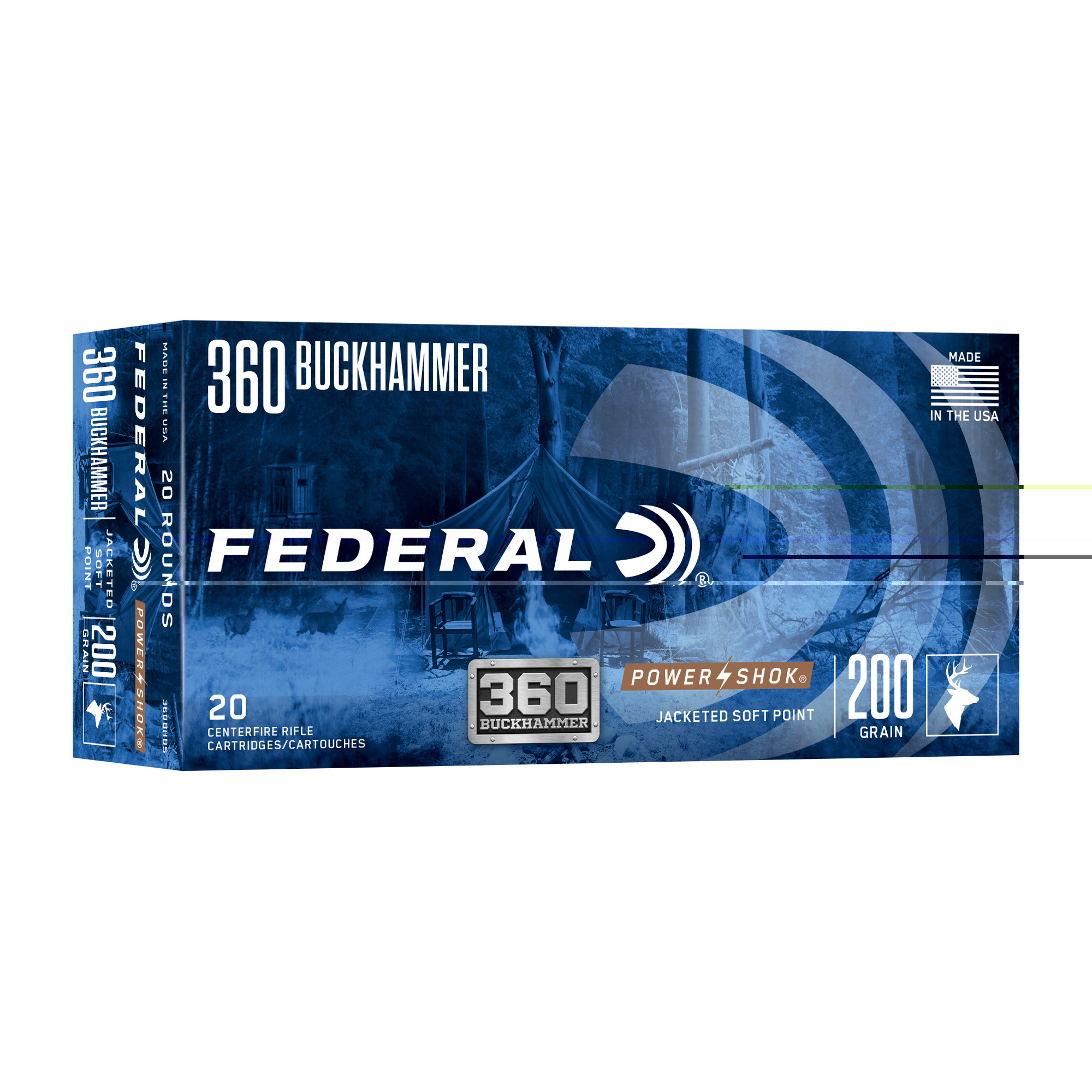 Federaleral PowerShok 360 Buckhammer 200 Grain JSP (360BHBS)