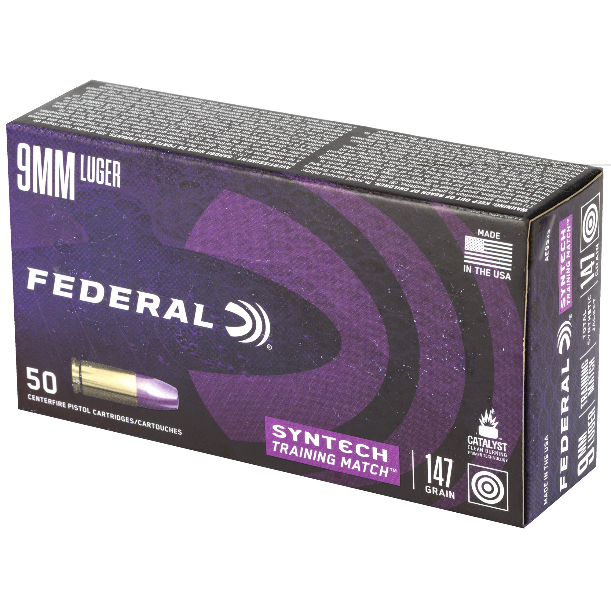 Federal Ae 9mm 147gr Trn Mtch Tsj - Image 2