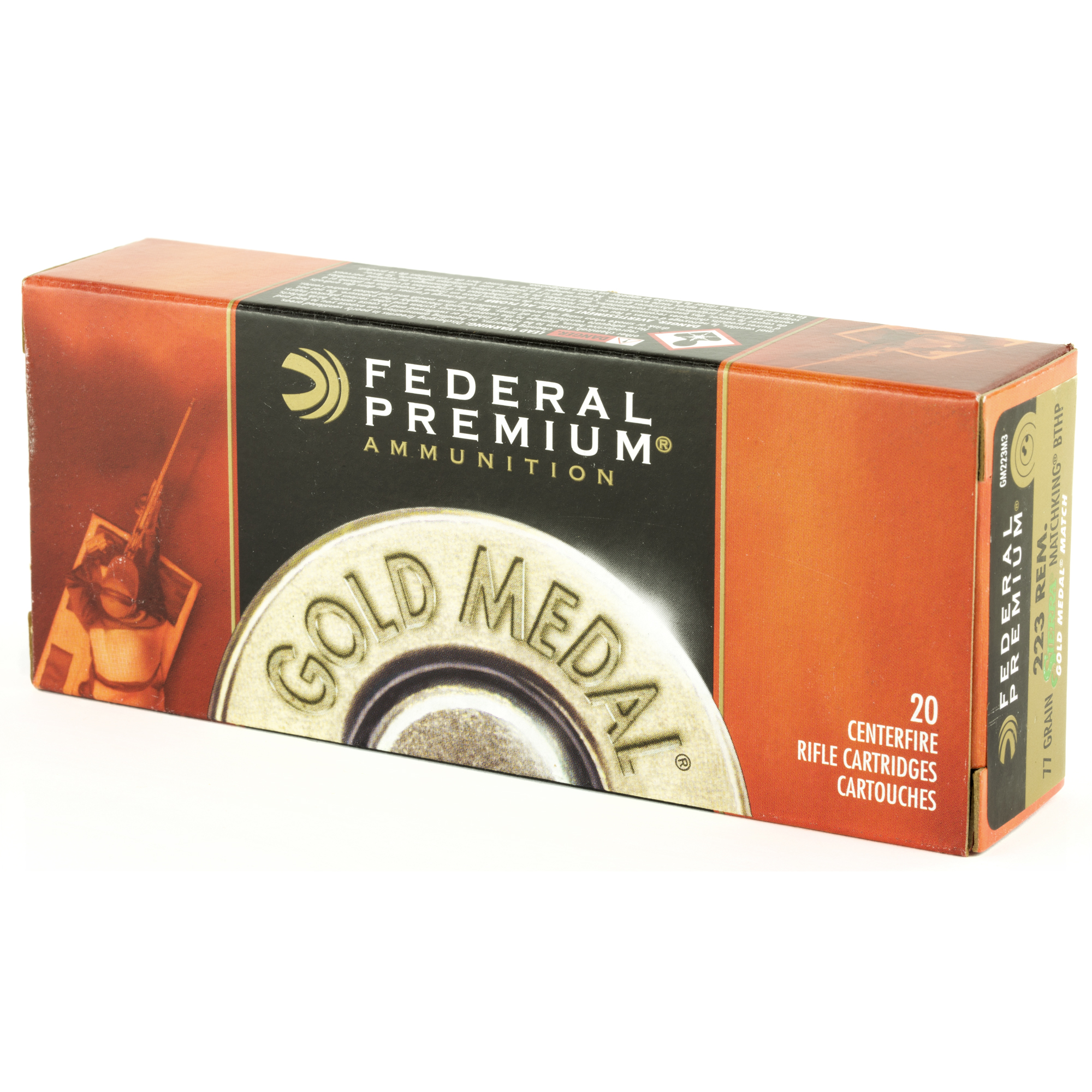 Federal Gold Mdl 223 Remington 77gr Bthp - Image 3
