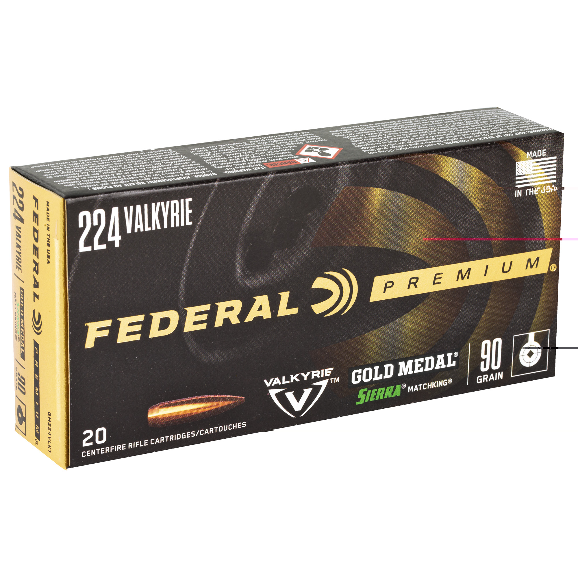Federal Gold Mdl 224vlk 90gr Bthp - Image 3