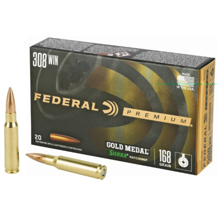 Federal Gold Mdl 308wn 168gr Bthp