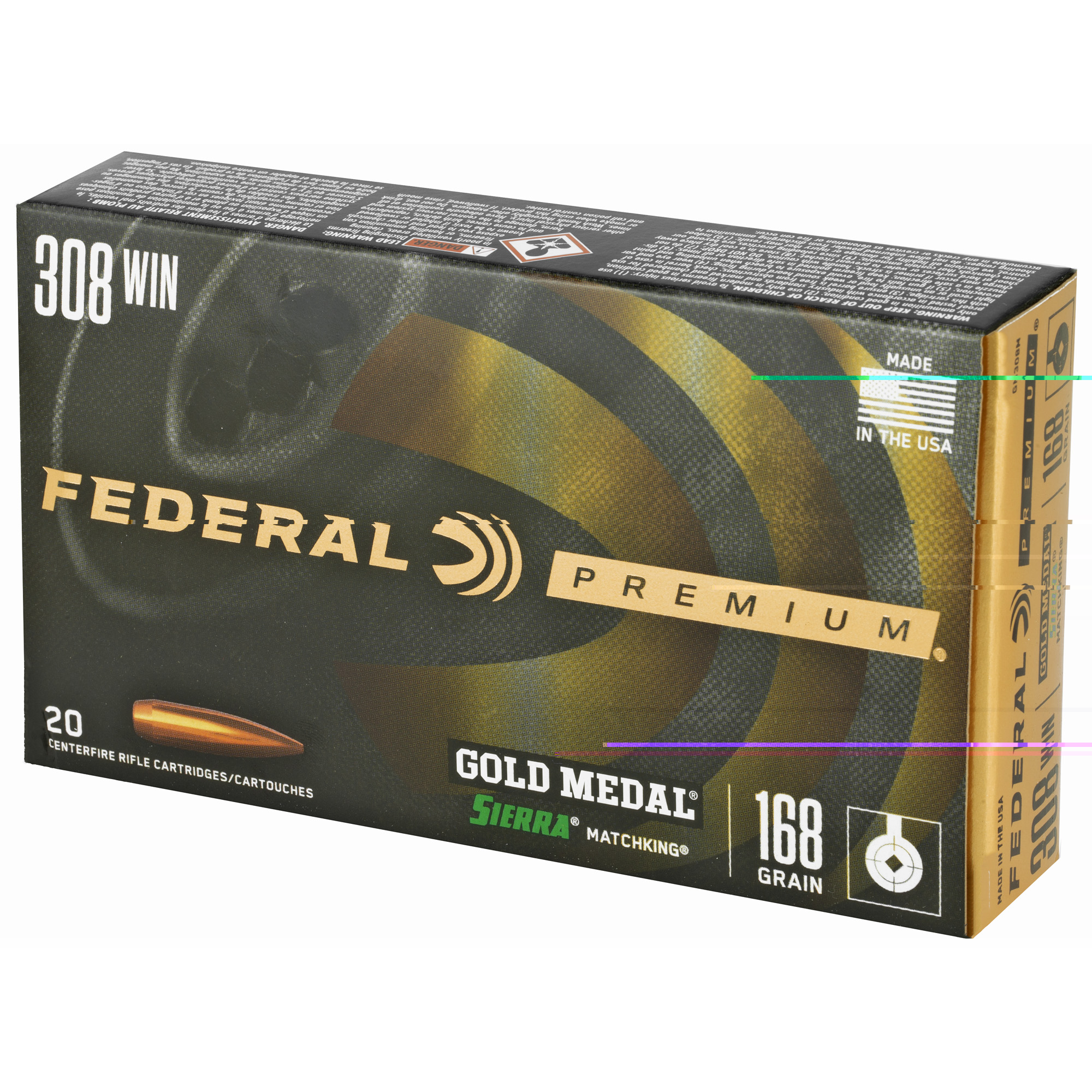 Federal Gold Mdl 308wn 168gr Bthp - Image 2