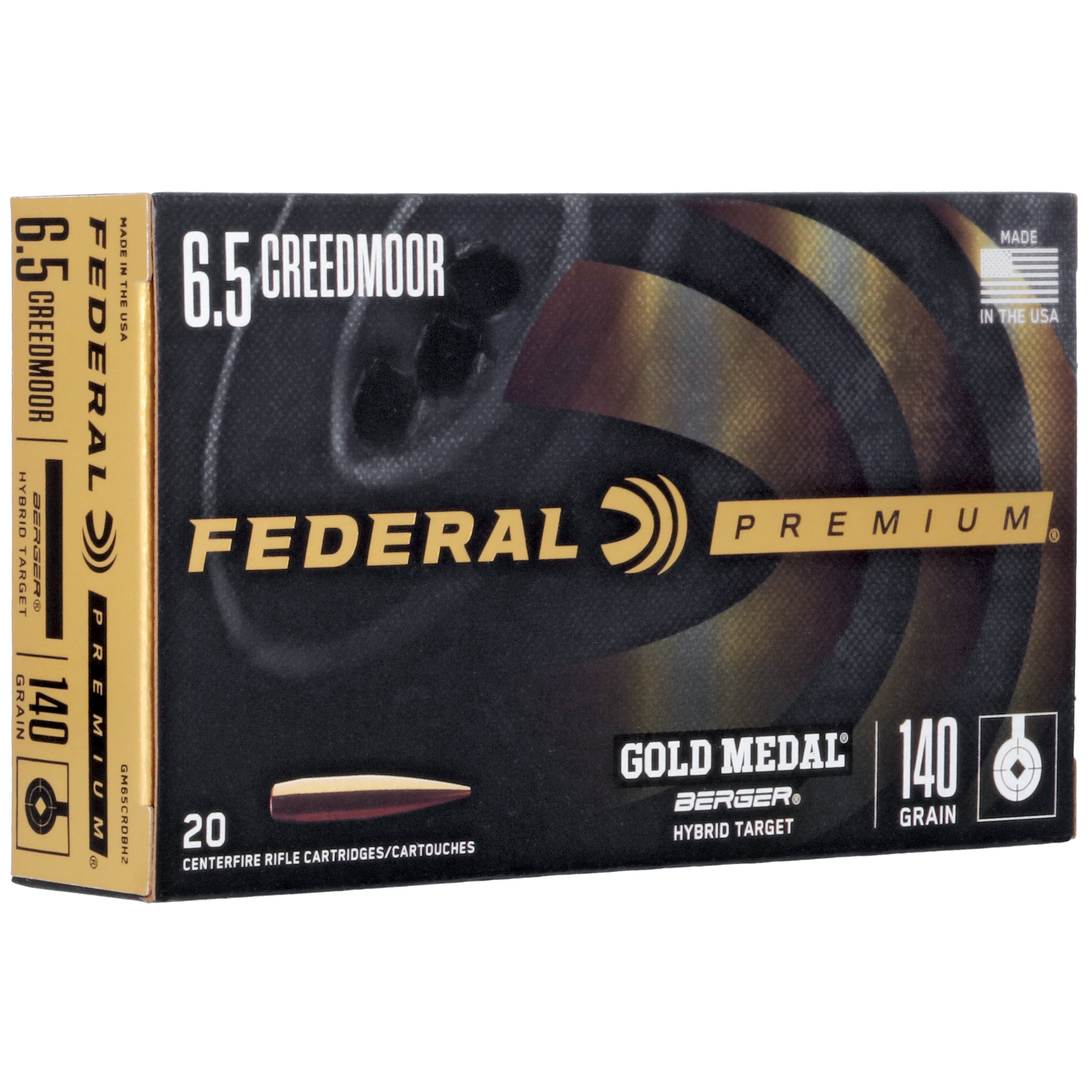 Federal Gld Mdl 6.5 Creedmoormoor 140gr Hyb