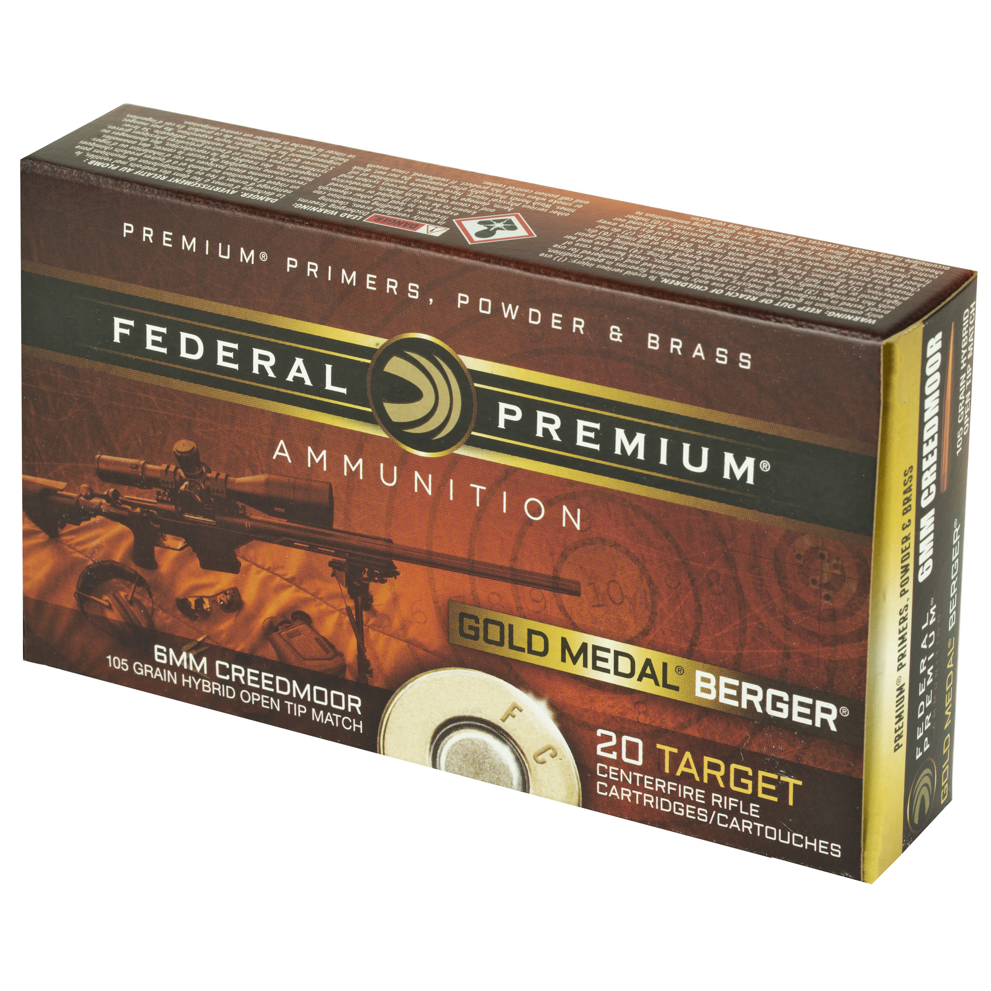 Federal Gold Mdl 6mm Crd 105gr Berg 20 - Image 3