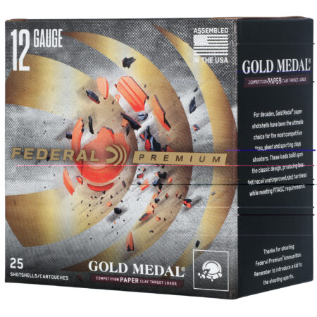 Federal Gld Mdl Paper 12ga 2.75" #8 25