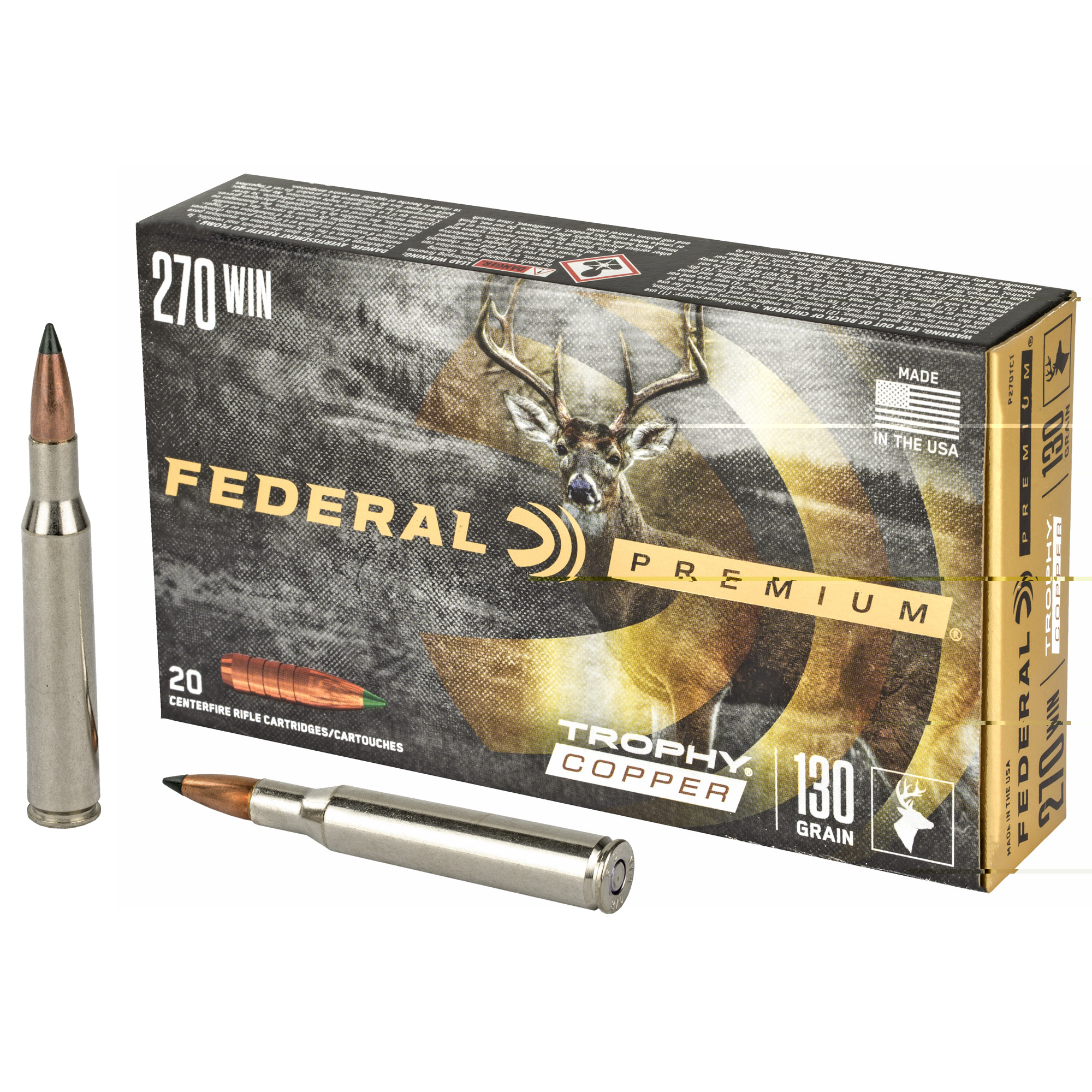 Federal Prm 270Winchester 130gr Trphy Copper 20