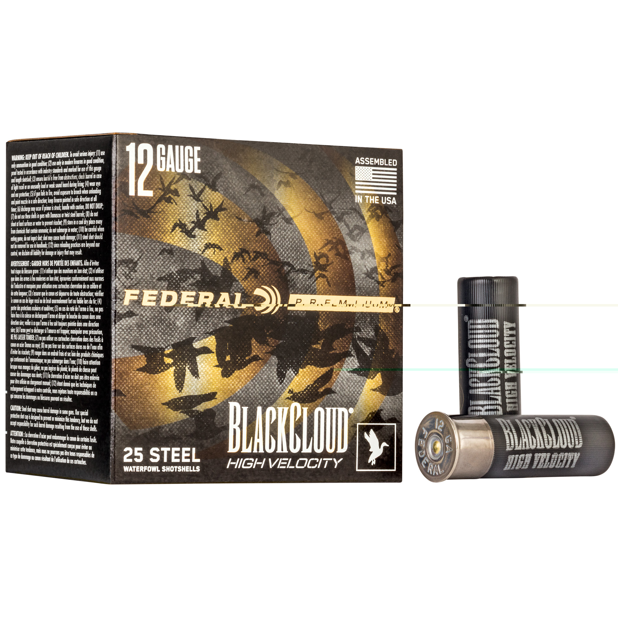 Federal Blk Cloud 12ga 3" #3 Hv
