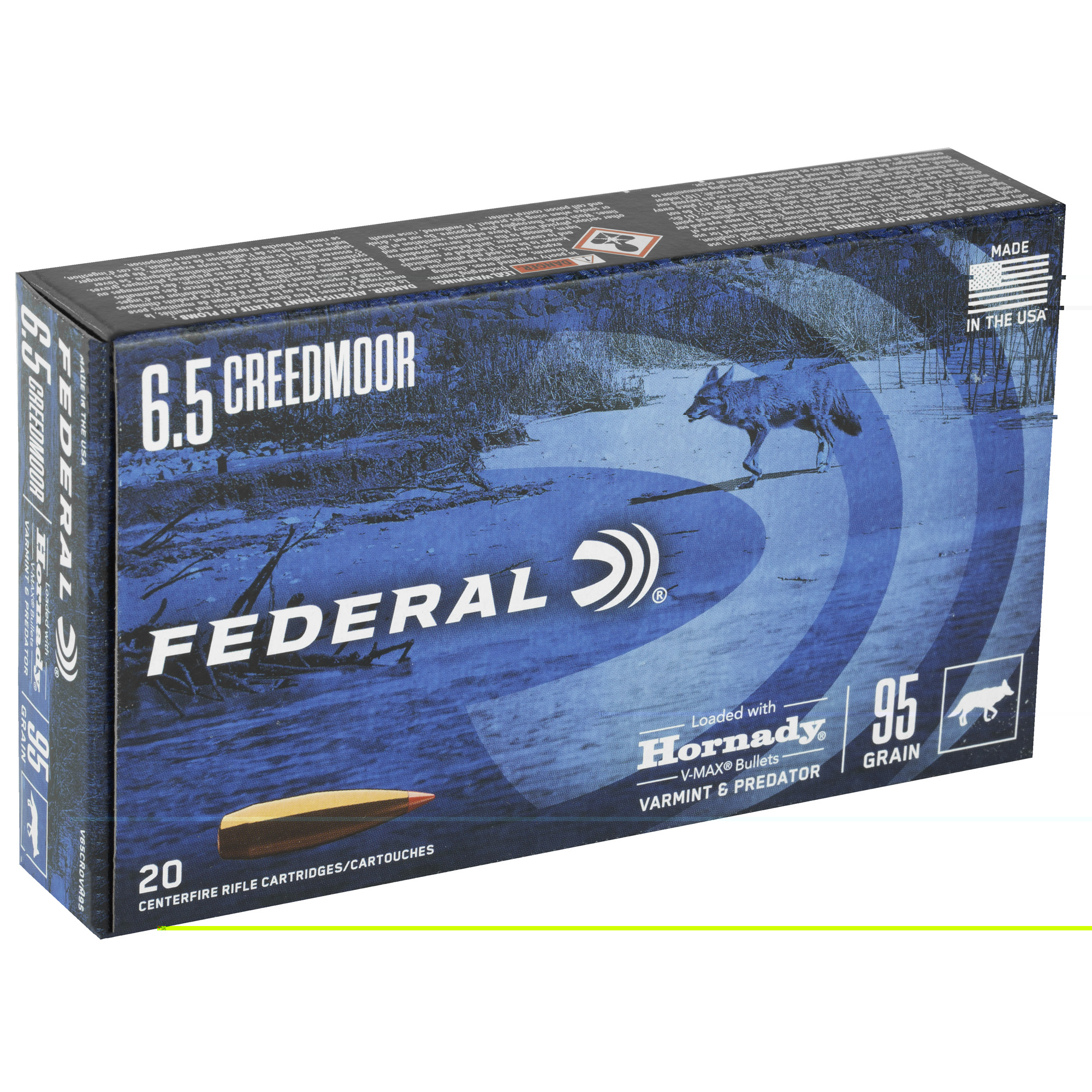 Federal V&p 6.5 Cm 95gr Hornady V-max 20-2 - Image 3