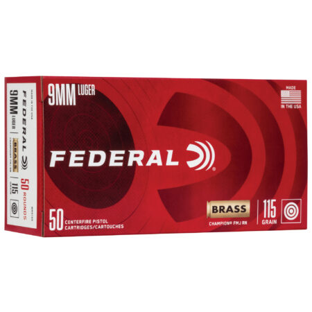 Federal Champ 9mm 115gr FMJ Brs