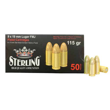Sterling 9mm 115gr FMJ Brass