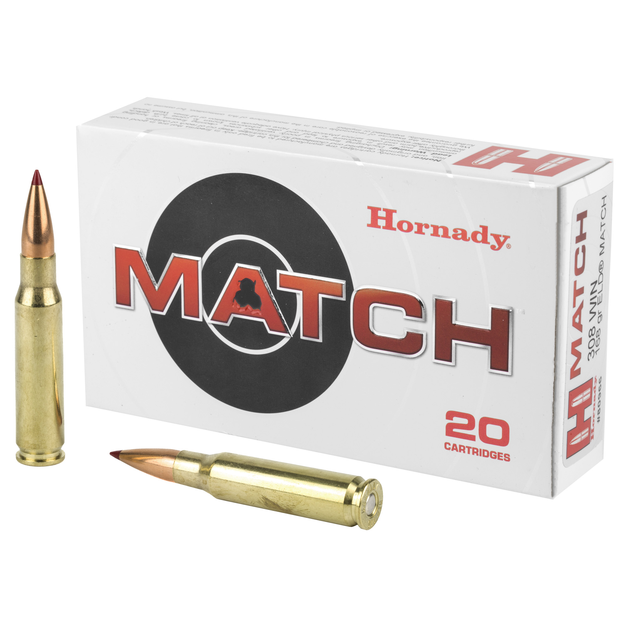 Hornady 308 Winchester 168gr Eld-m
