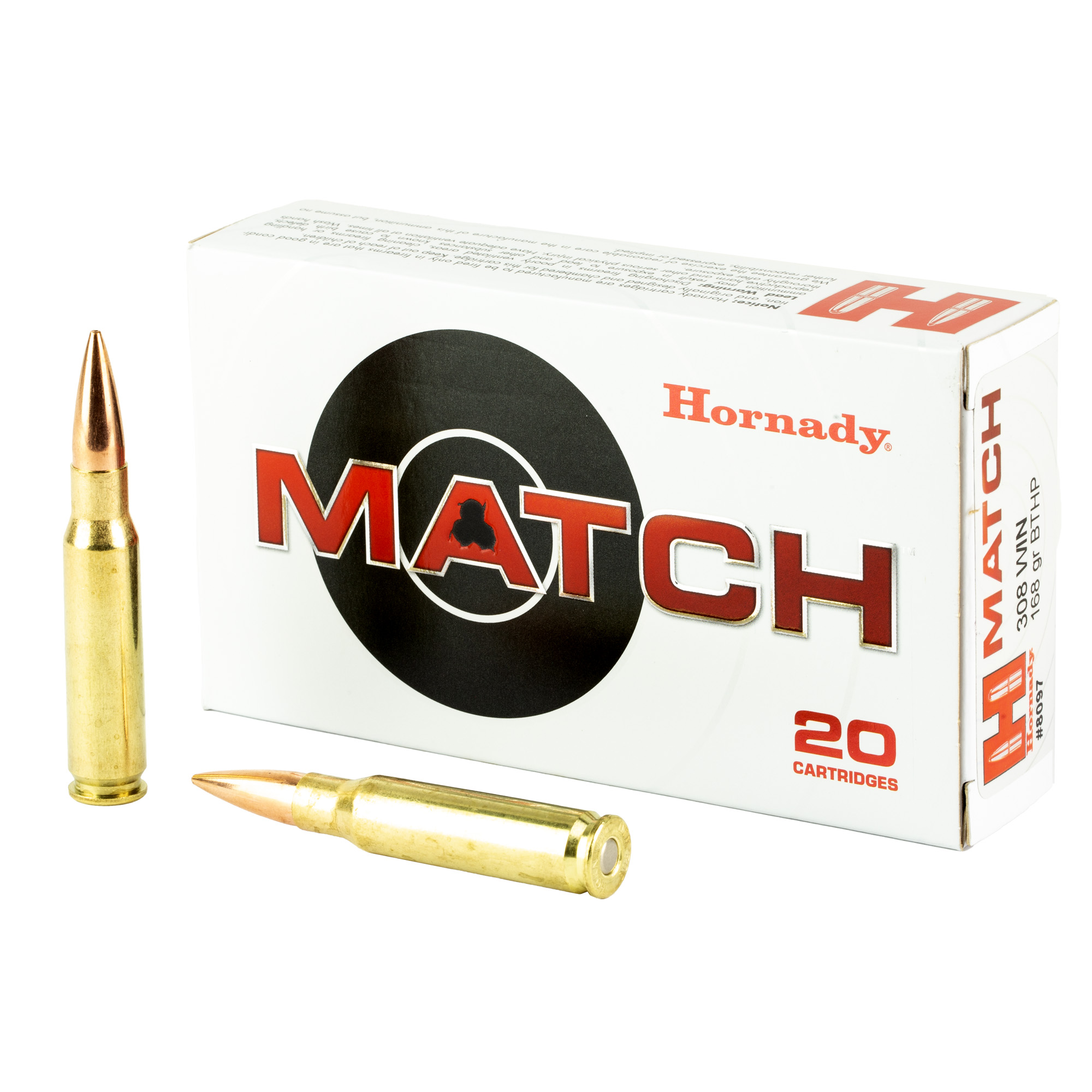 Hornady 308 Winchester 168gr Bthp Mtch