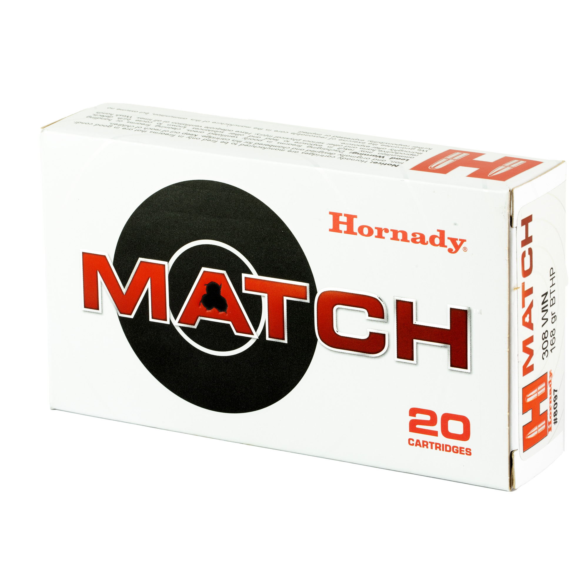 Hornady 308 Winchester 168gr Bthp Mtch - Image 2