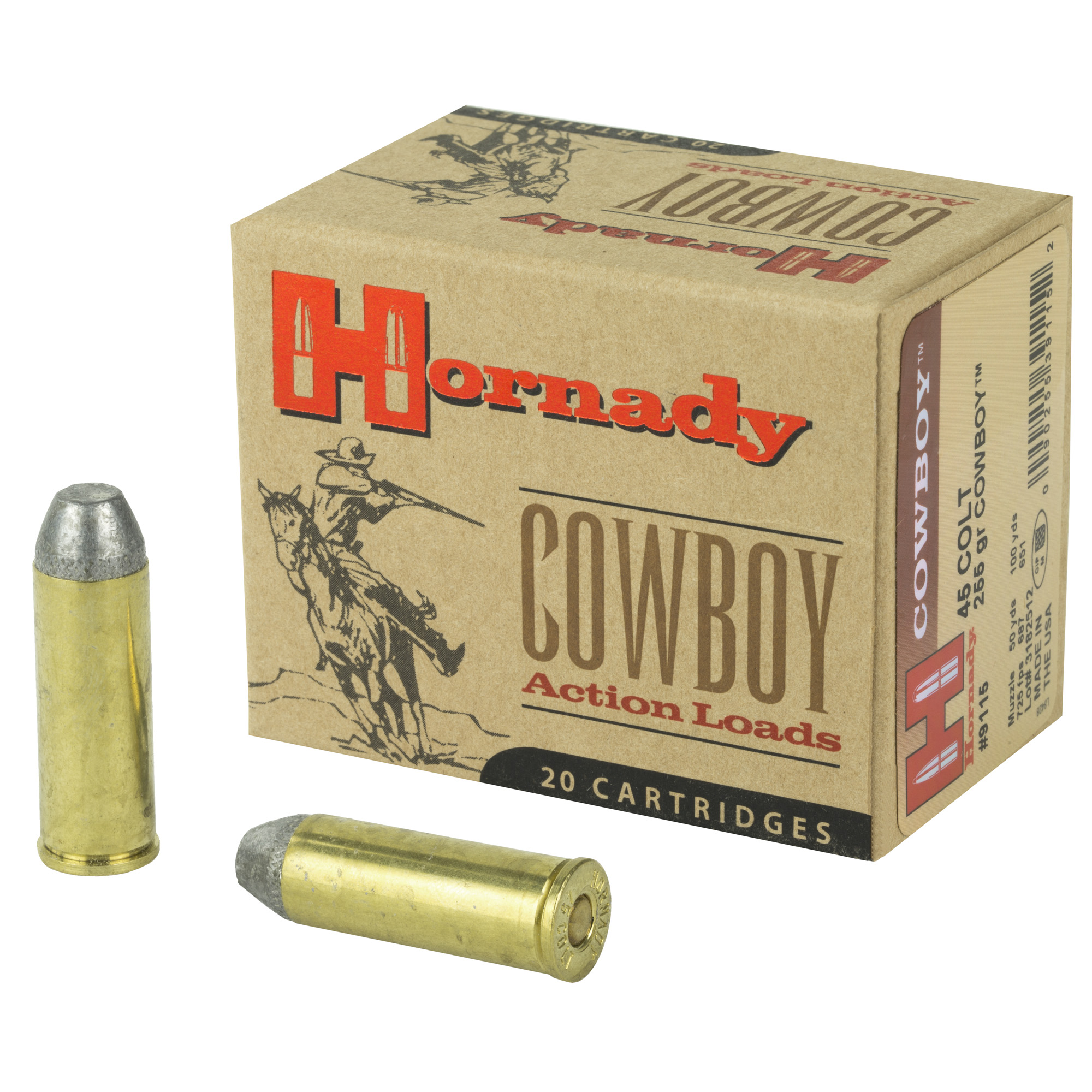 Hornady CWeatherby 45 Colt Lfn 255gr