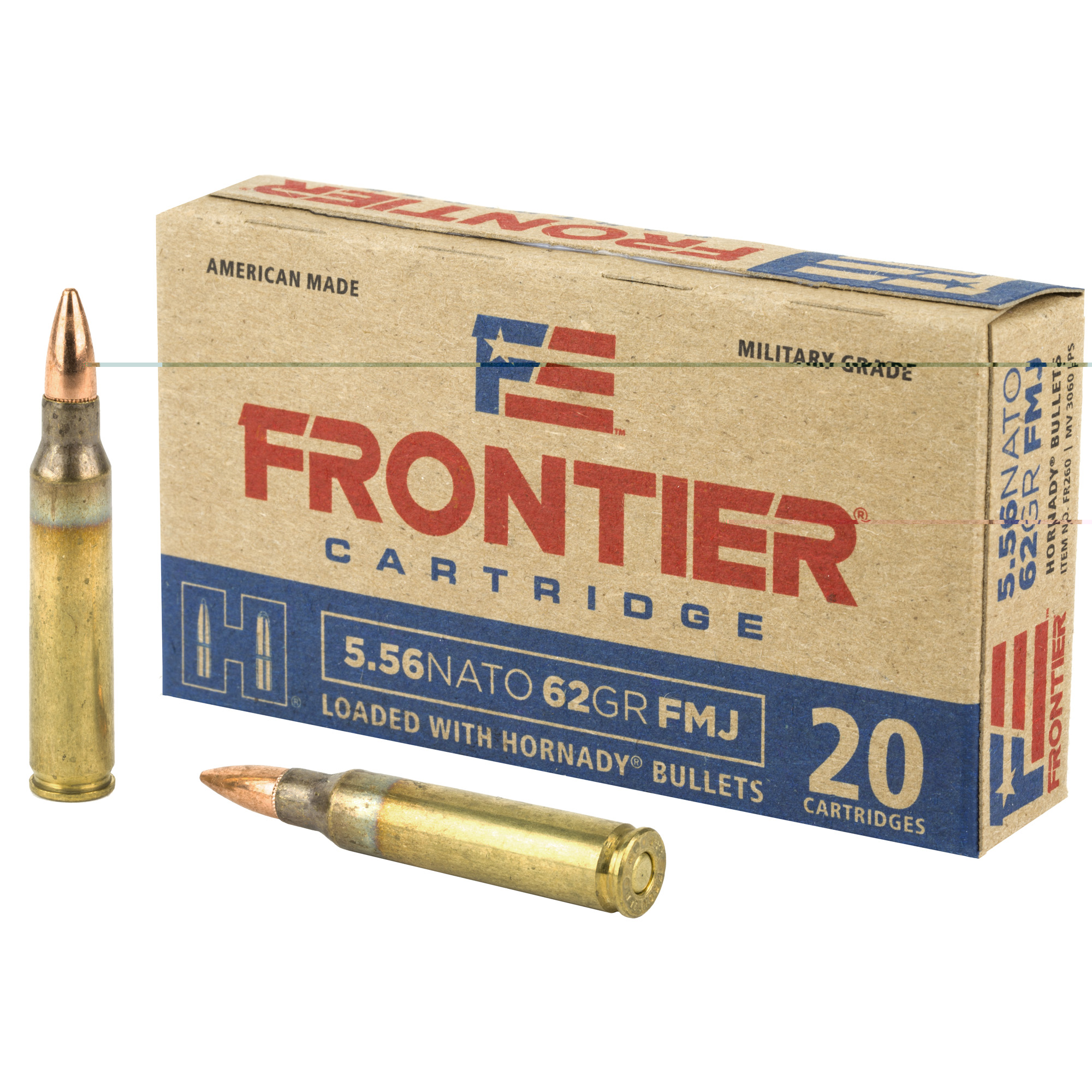 Frontier 5.56 NATO 62gr FMJ